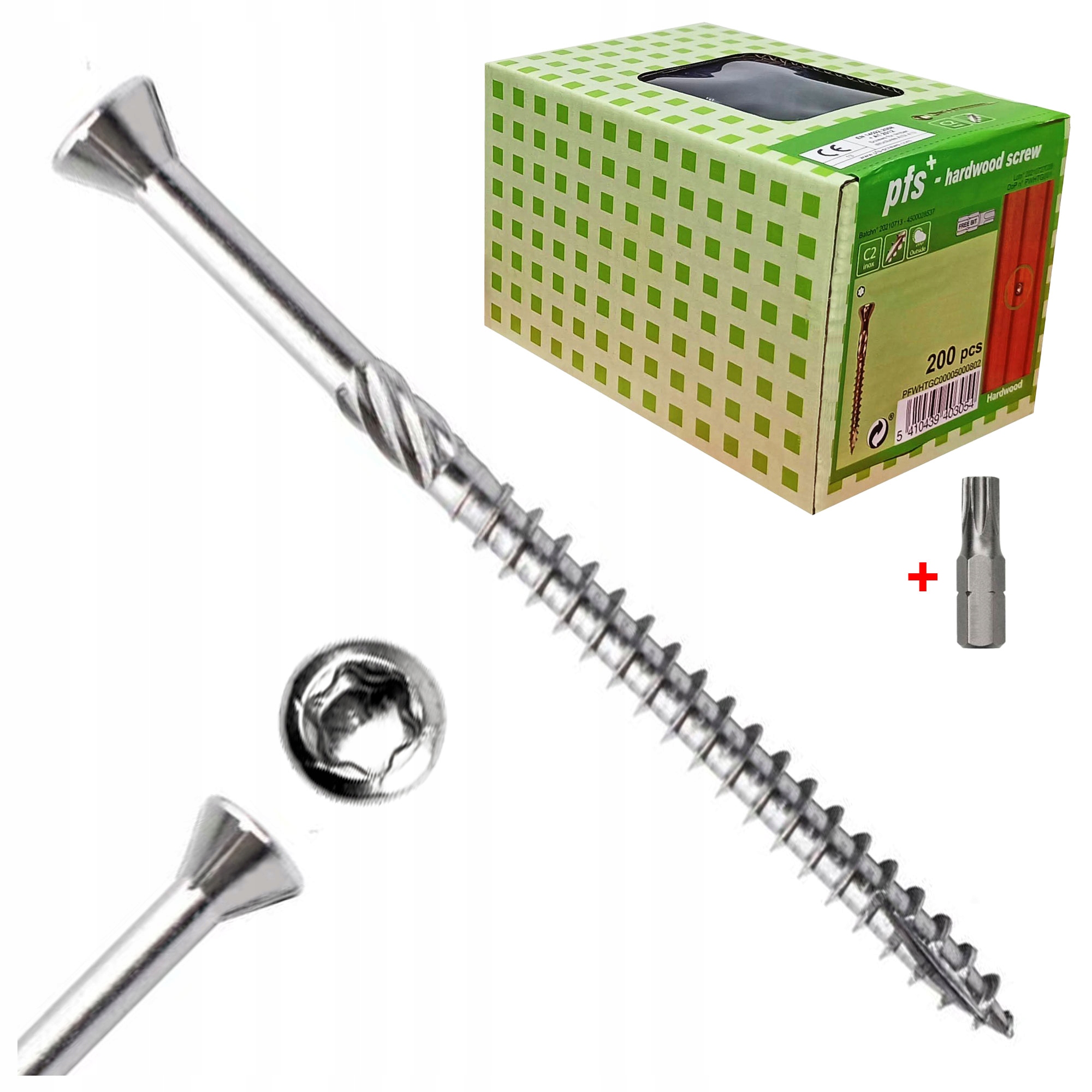 

Wkręty Tarasowe 4x60 Nierdzewne C2 Torx +bit 200sz