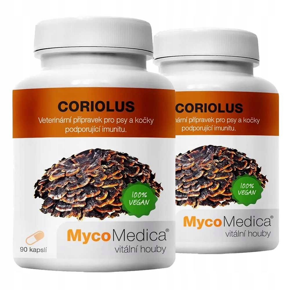 Levně MycoMedica Coriolus extrakt, 40% polysacharidů, 2-pack, 180 kapslí