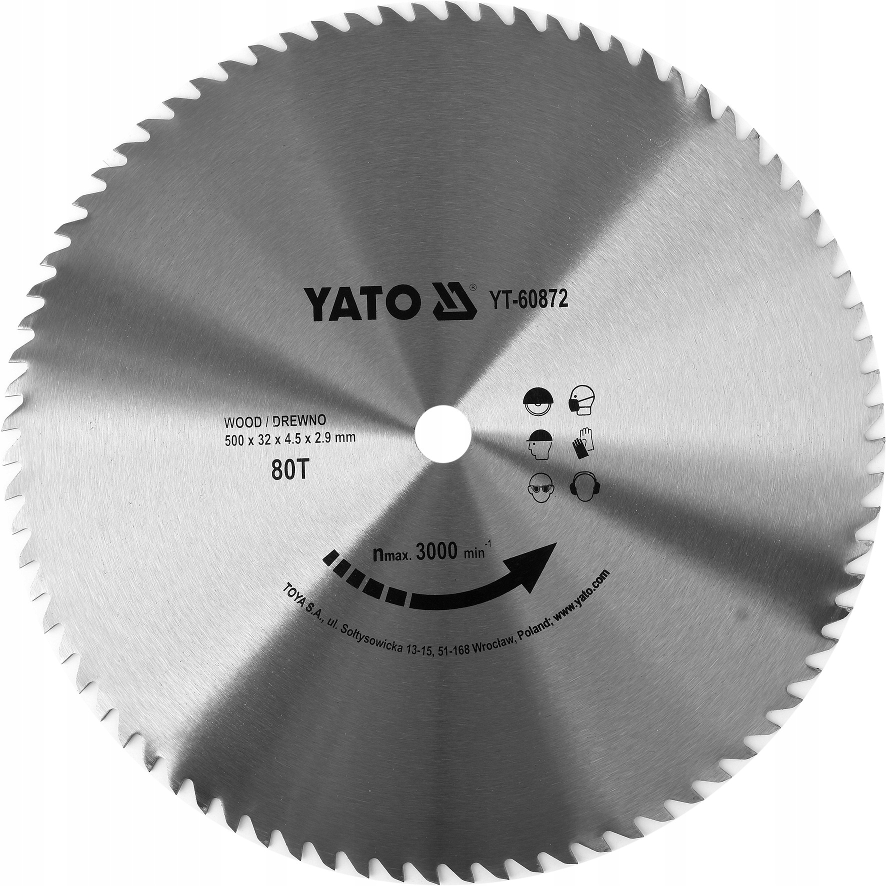 Kotúč Na Drevo Bez Vidlice 500X80TX32MM Yato YT-60872