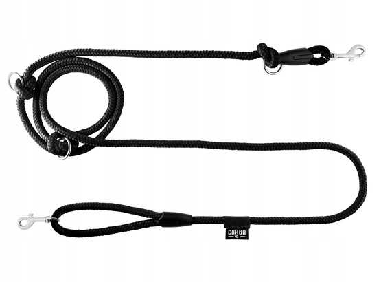 Vodítko Pro Psa S Nastavitelným Lankem, Přepínací, Černá, Pevná, 6 MM/260 CM Chaba