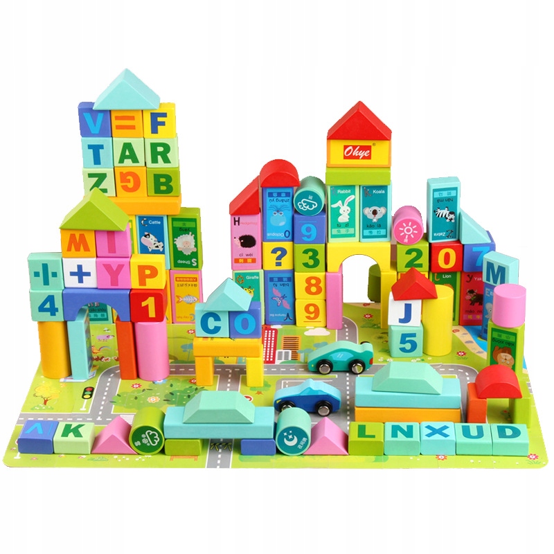 

Drewniane Klocki Edukacyjne Montessori 160 elem