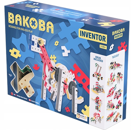 Klocki Inventor Box - Zestaw Wynalazcy (65 elementów)