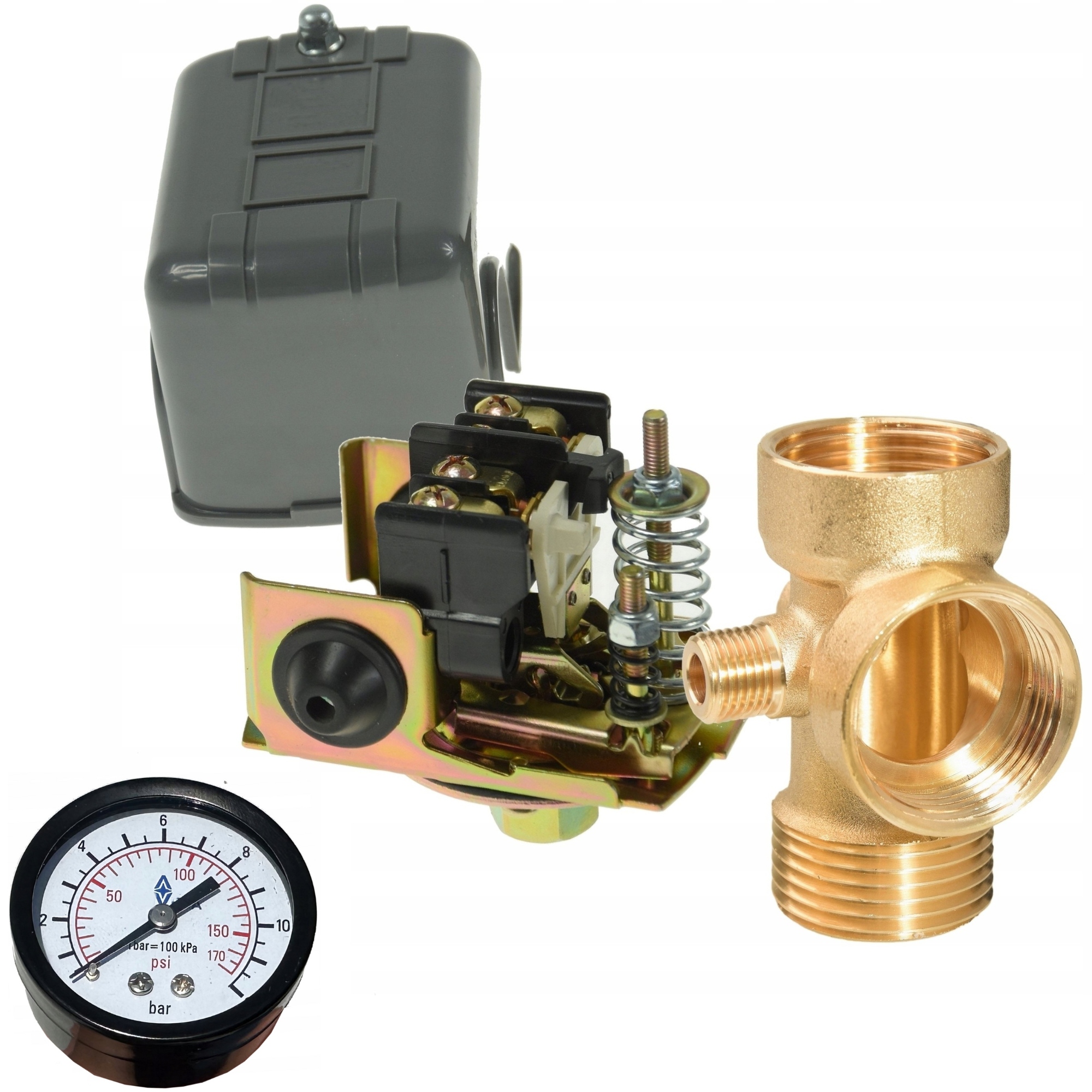 Osprzęt Do Hydroforu Pompy Hydroforowej Wyjście Tłoczne+ Manometr+ Włącznik