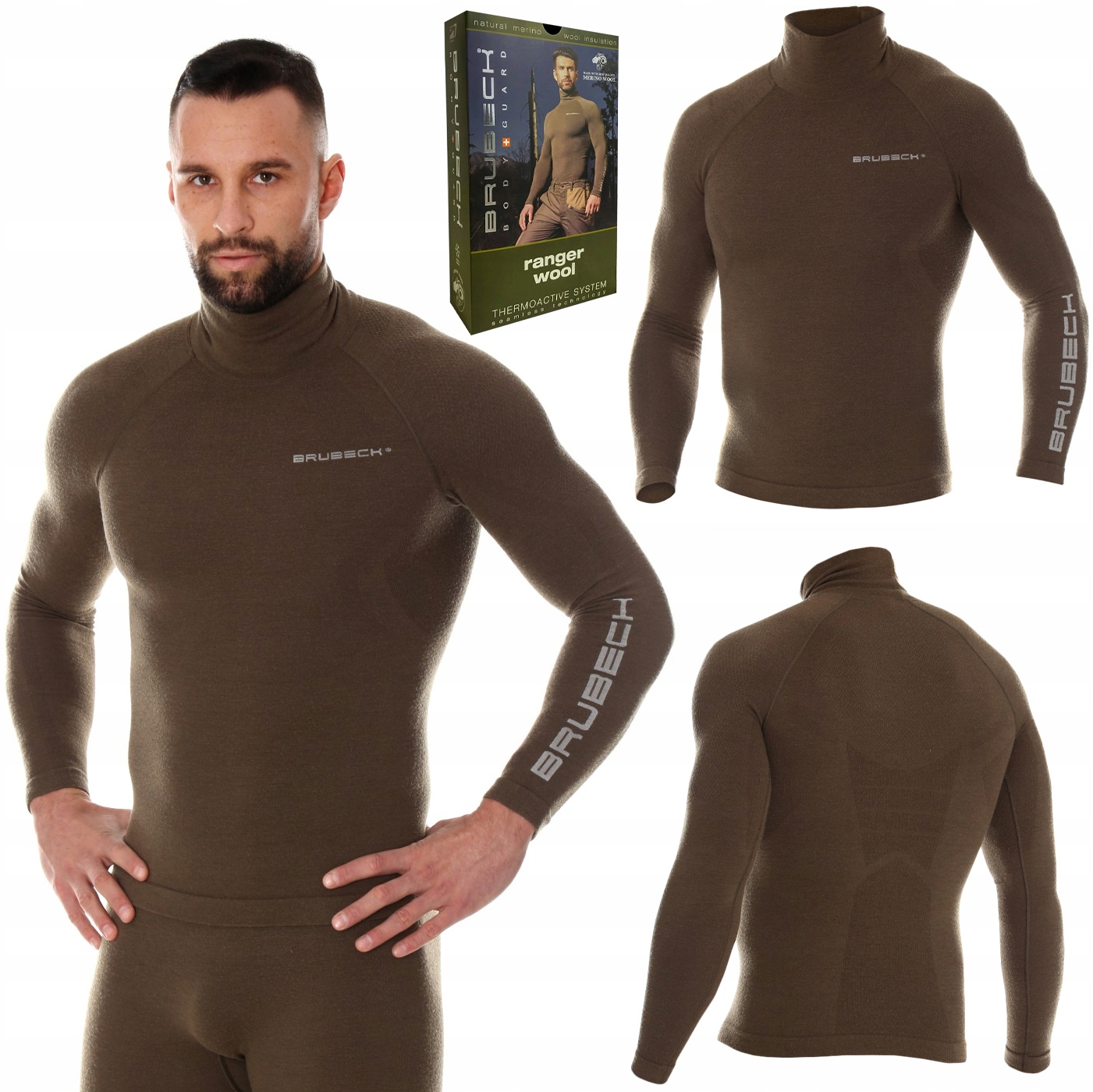 Vlněná Pánská Mikina Termoaktivní Lovecká Brubeck Ranger Merino M