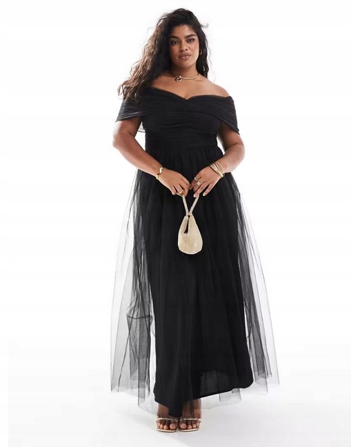 Tylová Rozevřená Šaty Lace&beads Pro Plnoštíhlou Ženu 44 XXL