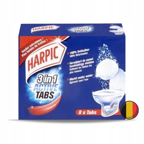Harpic Tabletki do WC na Kamień 3w1 8 szt. BE