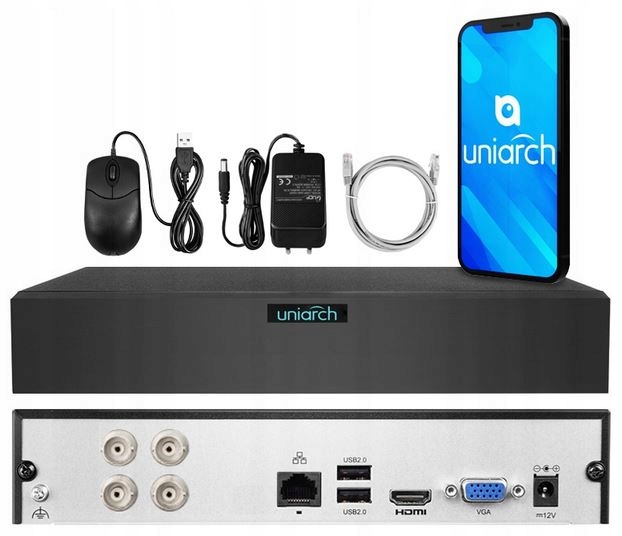 ZESTAW MONITORINGU 4 KAMERY FHD ZEWNĘTRZNE IR 4w1 Kod producenta UNIARCH 2MPX-AHD-KIT-UNV