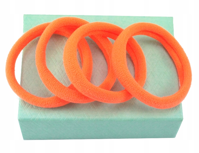 GUMKI DO WŁOSÓW LYCRA 6 SZTUK ORANGE FLUO