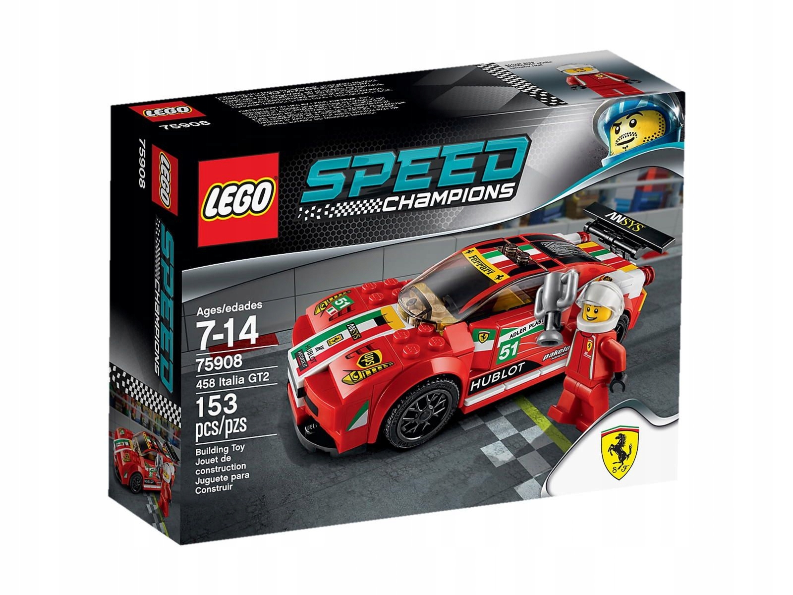 Lego Speed Champions 75908 458 Italia GT2 Nové