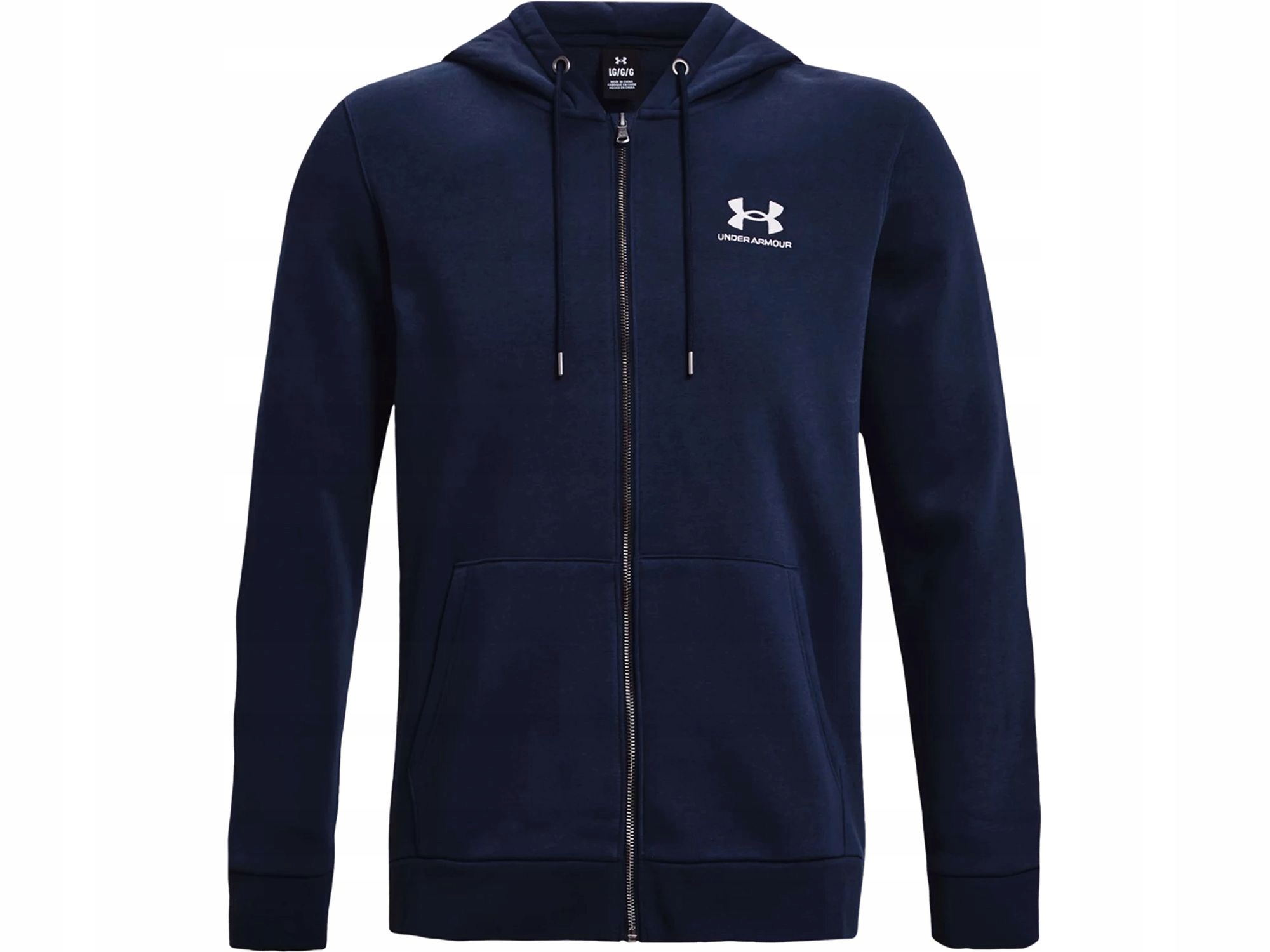 Under Armour Mikina Ua Essential Fleece Fz Hood-NVY modrá