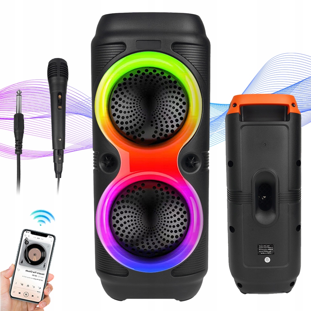 Vysoká Věrnost Reproduktoru Bluetooth 5.0 S Hifi Mikrofonem Rgb Stereo 1200MAH