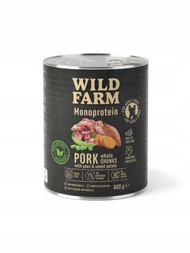 4x Wild Farm Monoprotein Pork 800g hypoalergenní krmivo pro psy