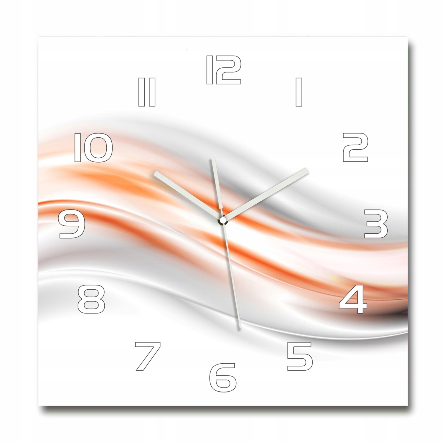 

Szklany duży zegar wiszący Abstrakcja fale 60x60cm