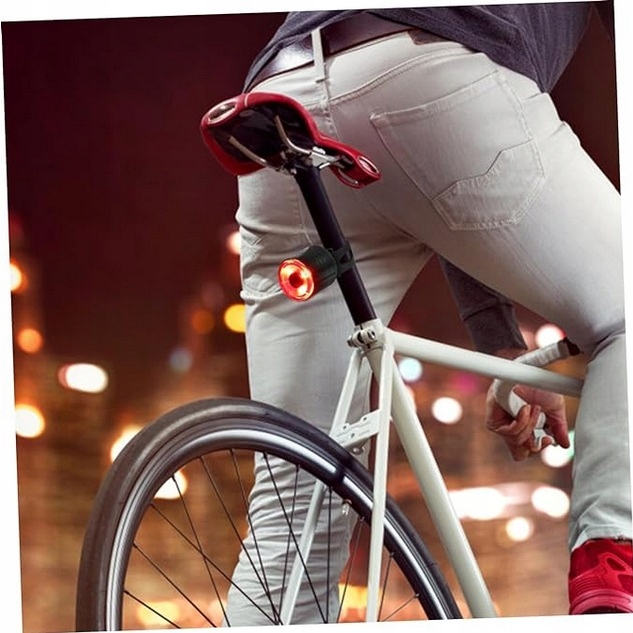 MOCNA LAMPKA LED ROWEROWA 200lm TYLNA OKRĄGŁA WODOODPORNA Czas pracy 70 h