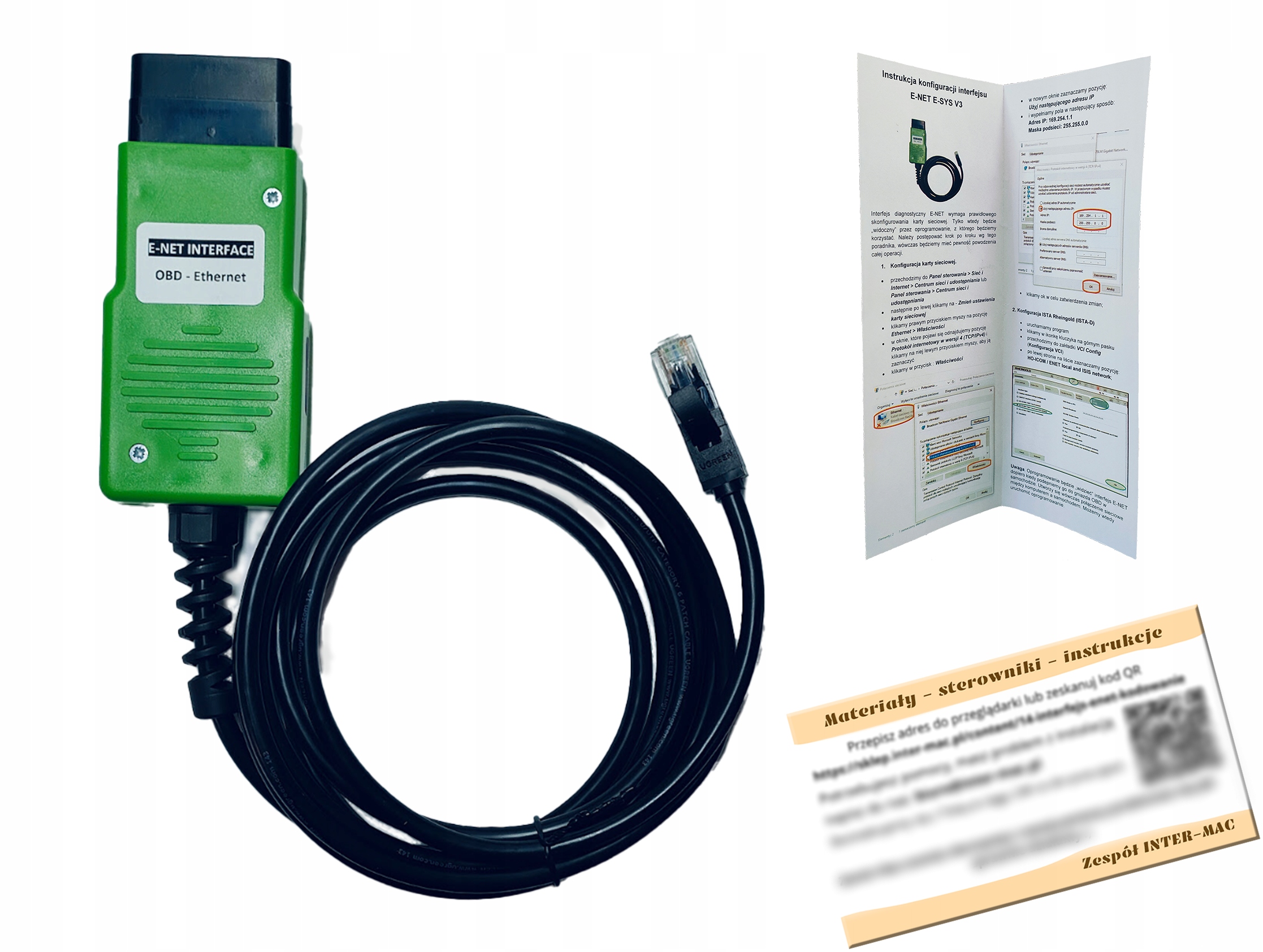 Interfejs Enet V3 do Bmw do Ista seria F G I- diagnostyka serwis adaptacje