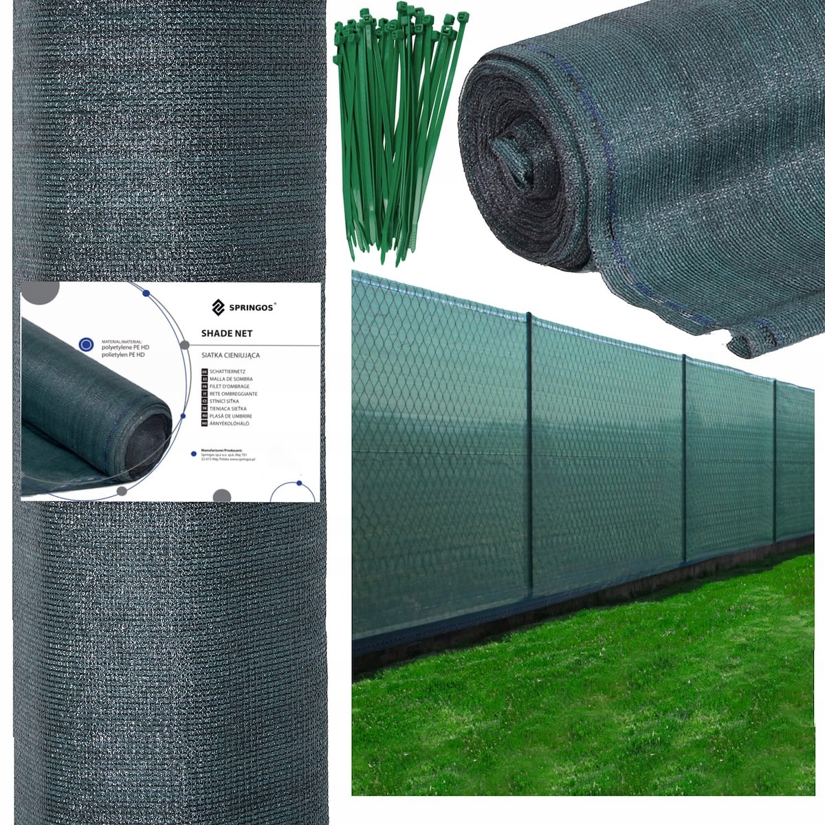 

Siatka Cieniująca 62% Gruba 1,5x50M+OPASKI 200SZT.