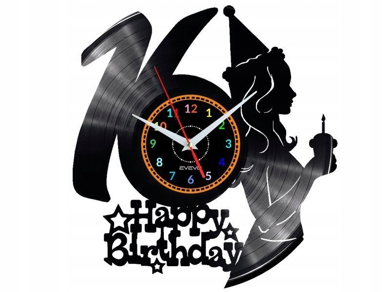 Happy Birthday Nápad na Dárek Nástěnná Dekorace z vinylové desky