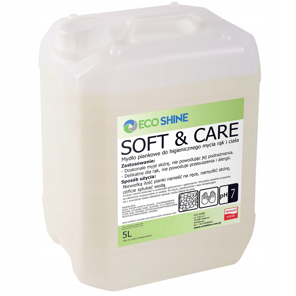 

Eko Shine Soft & Care Mydło Piankowe 5L