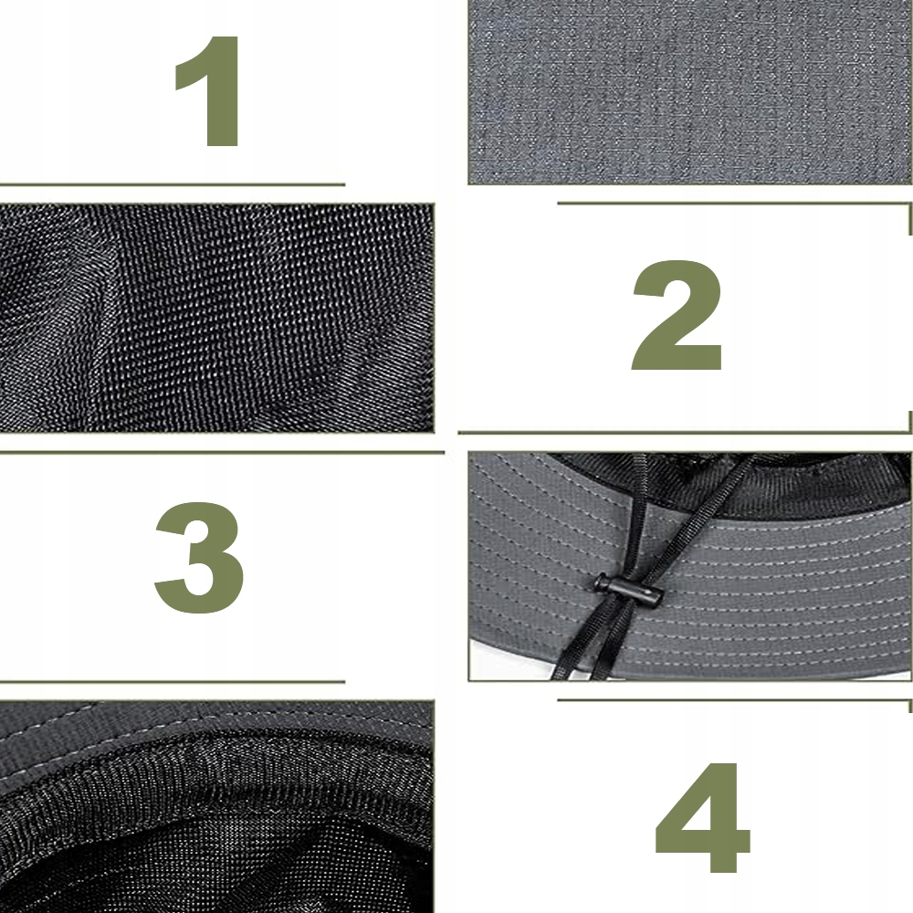 Kapelusz przeciwsłoneczny składany kapelusz wędkarski ciemno szary premium Rozmiar uniwersalny