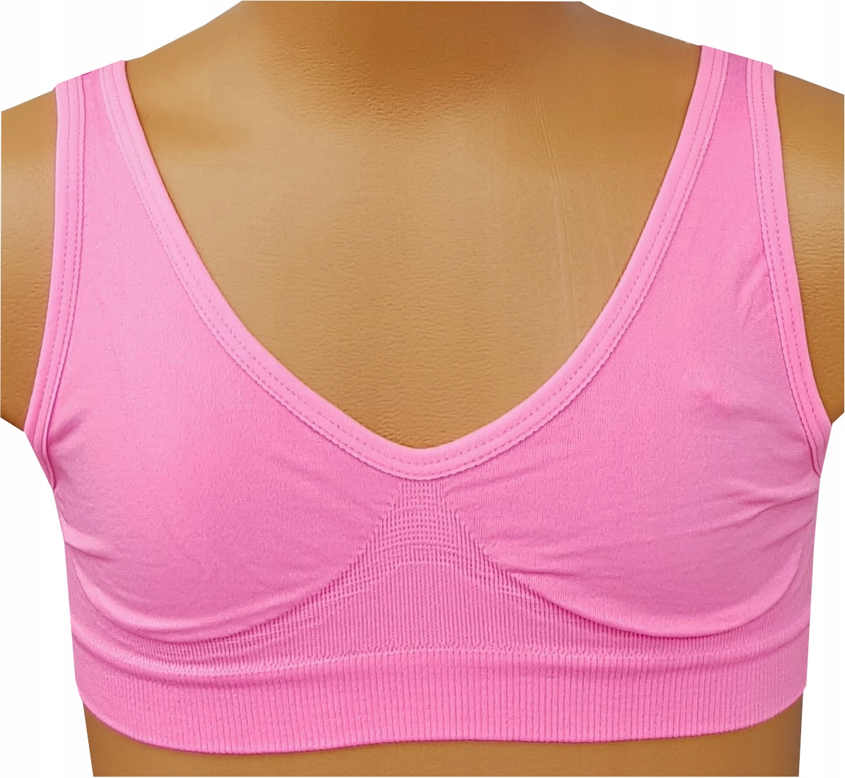 

Top dziewczęcy bezszwowy, 4-6 różowy 2107