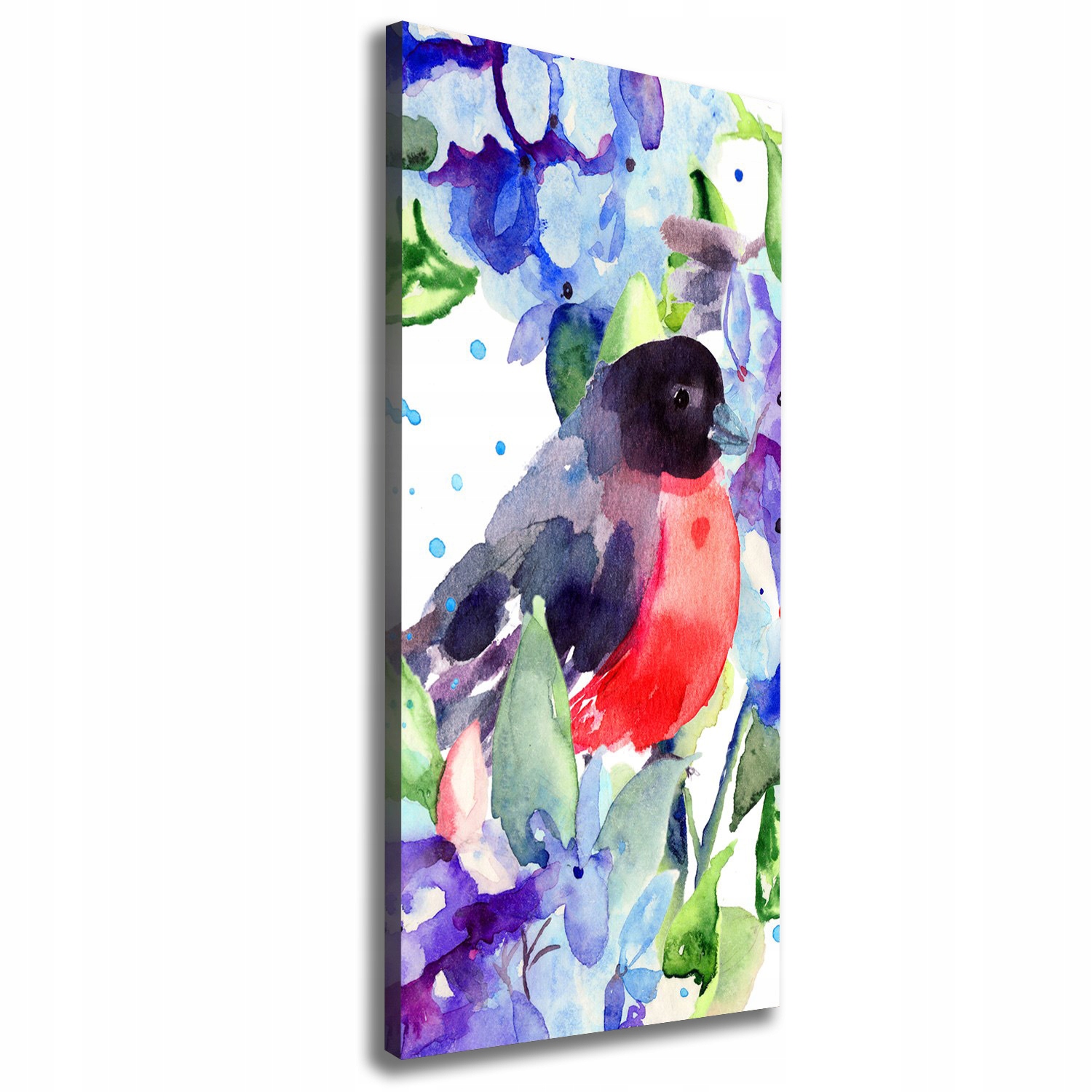 

Foto-obraz canvas na ramie Ptaki i kwiaty 50x125cm
