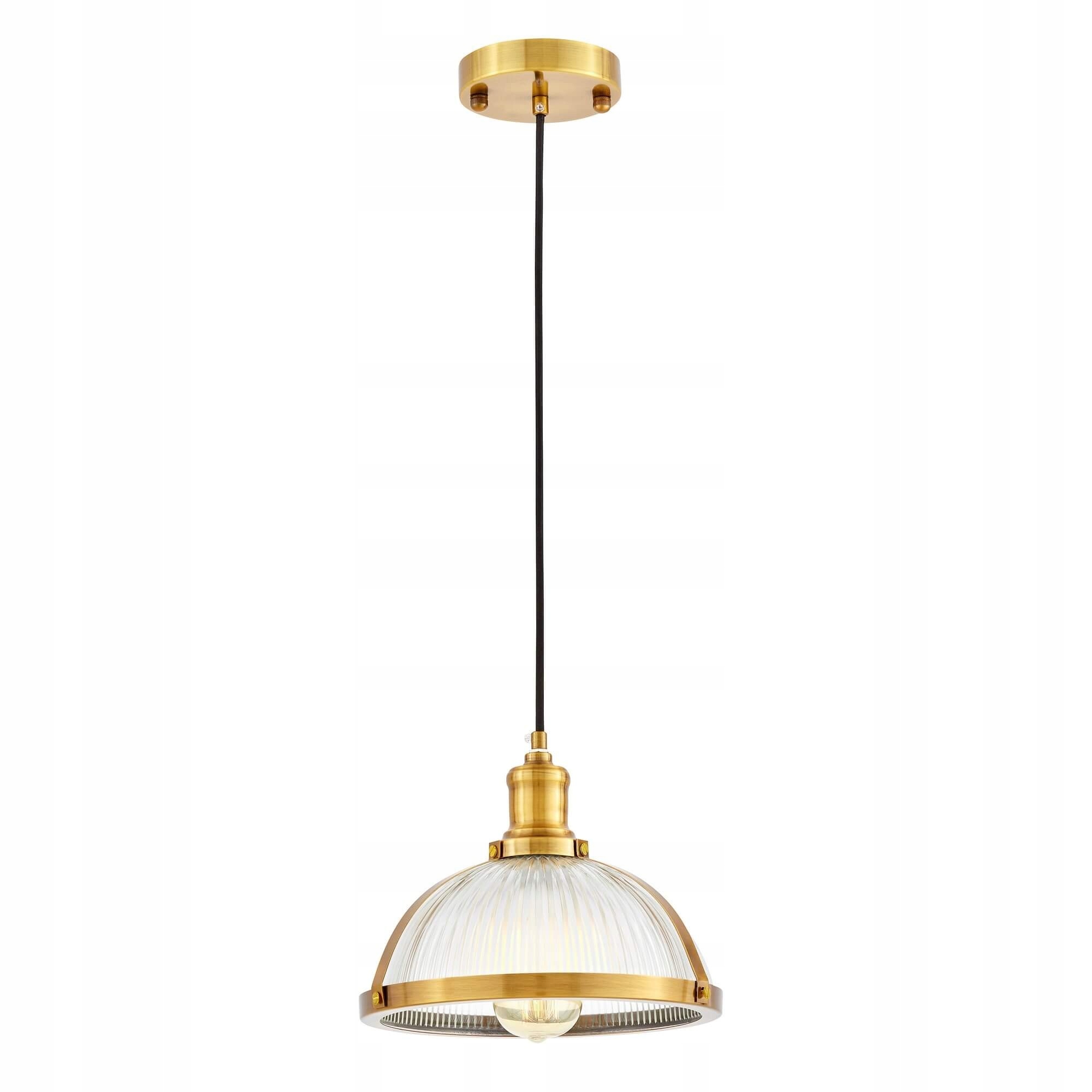 Lampa Wisząca Sufitowa Nowoczesna Loft Zwis E27 Mosiężna Brico Lumina Deco