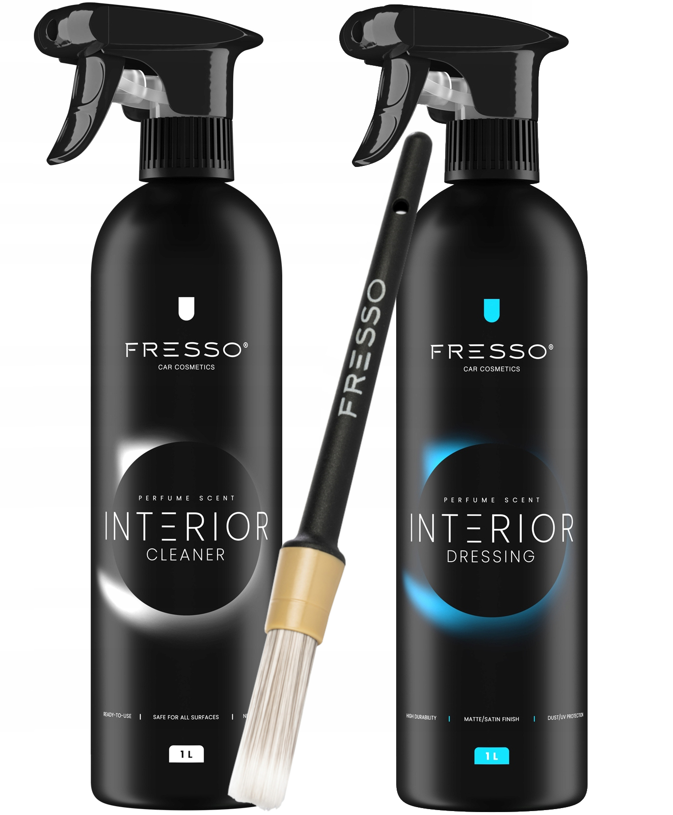 Fresso Interior Set Zestaw Czyszczenia Wnętrza Auta Cleaner Dressing 2 X 1L