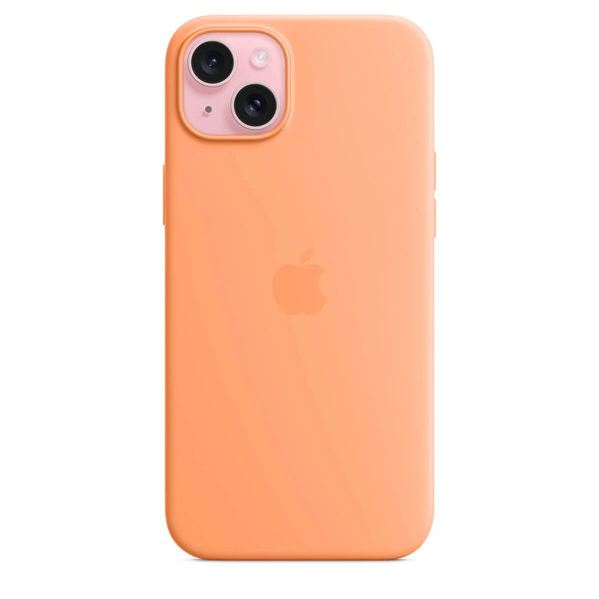 Apple Silikonowe Etui Do iPhone 15 Plus Z Magsafe Pomarańczowy Sorbet