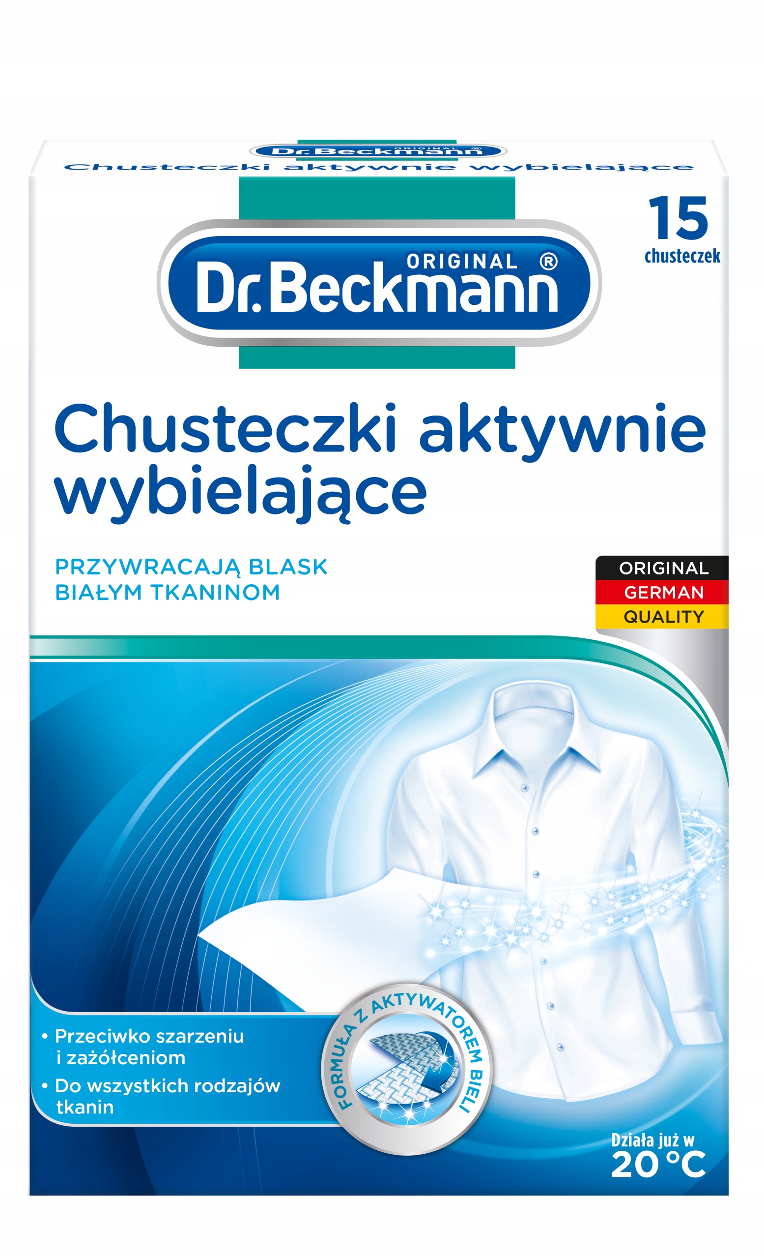 

Dr.Beckmann Chusteczki aktywnie wybielające 15szt.