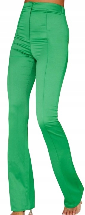 Saténové Kalhoty S Vysokými Rozšířenými Zvony 42