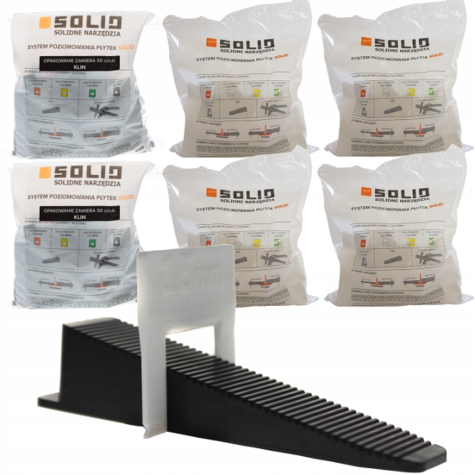 

System Poziomowania Płytek Klin 100 Klipsy 400 1,5