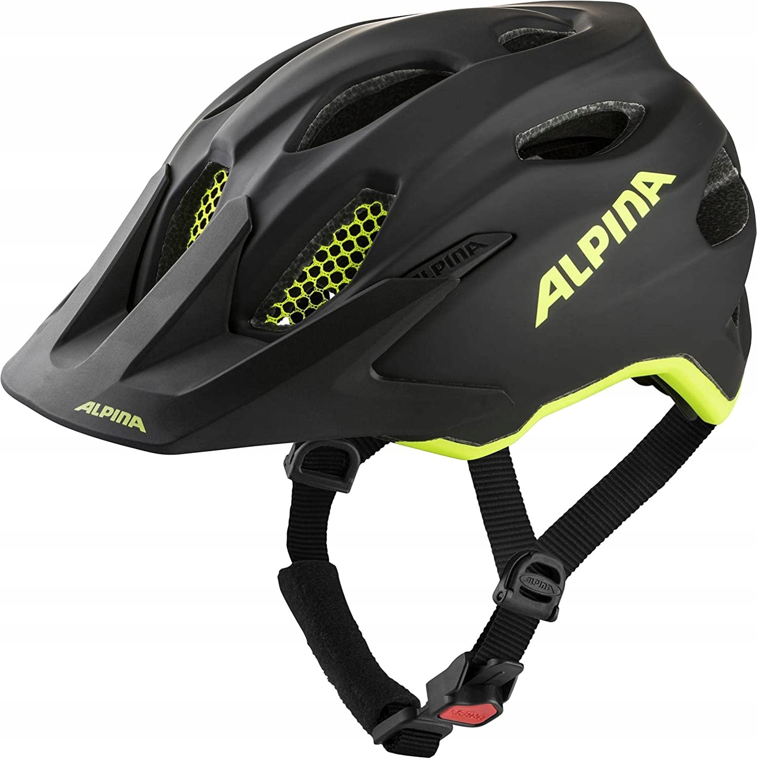 Cyklistická přilba Alpina Carapax Jr Flash Black Neon Yellow Matt S/m 51-56 cm