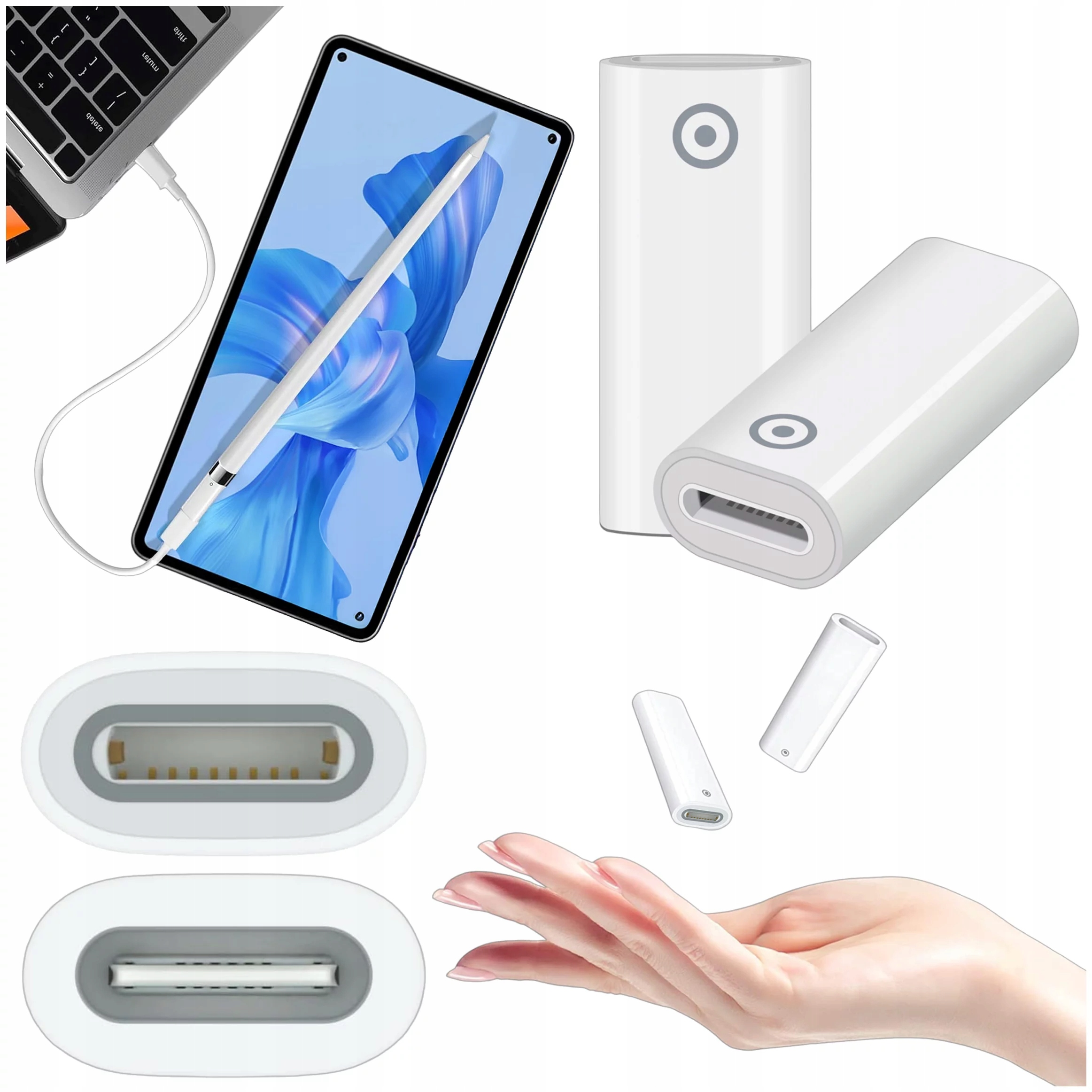 ADAPTER PRZEJŚCIÓWKA DO ŁADOWANIA USB-C LIGHTNING DO RYSIK APPLE PENCIL Marka Alogy