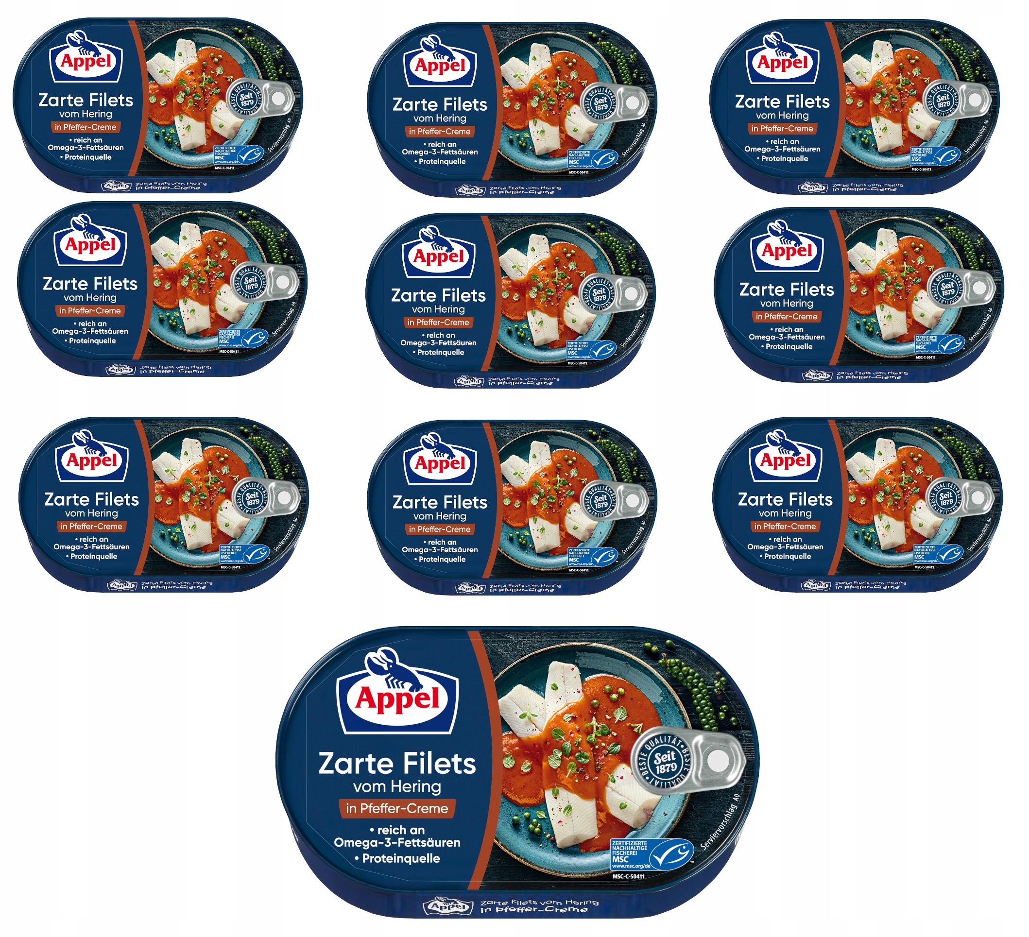 Levně Sleďové filé v pepřovém krému 200 g Appel německý set