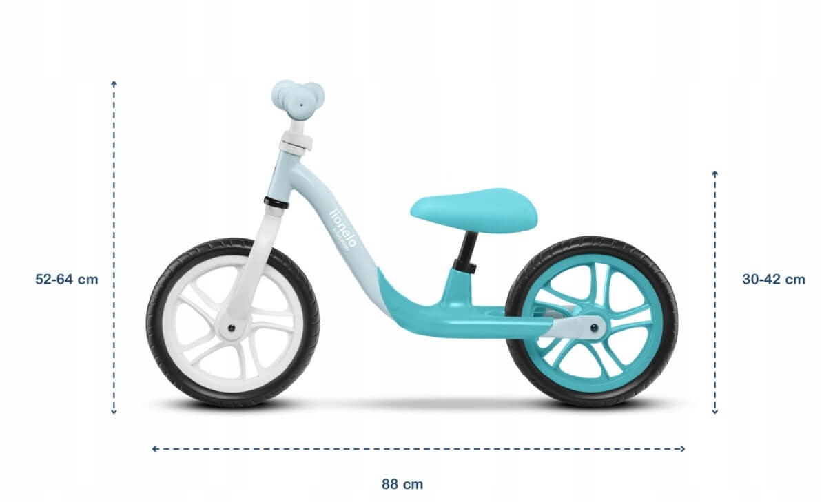 Lionelo, Alex rowerek biegowy Turquoise niebieski ŁA145p Hamulec Brak