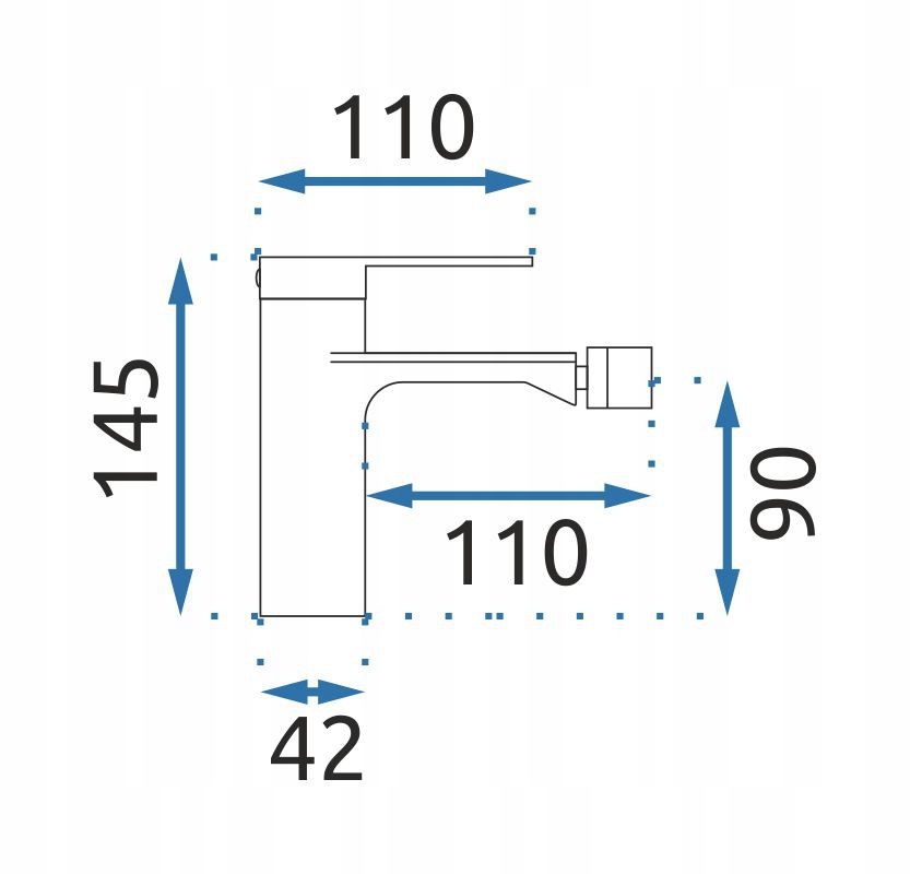 Bateria Bidetowa REA Storm Złoty Kolor złoty