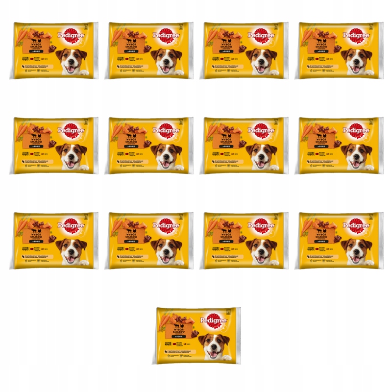 Pedigree Adult hovězí, jehněčí/krůta maso, mrkev 4x100g X13