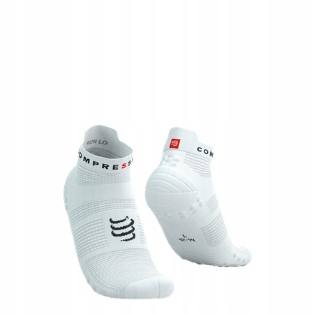 Compressport skarpetki ProRacing V4.0 stópki biało-czarne [Rozmiar 39-41]