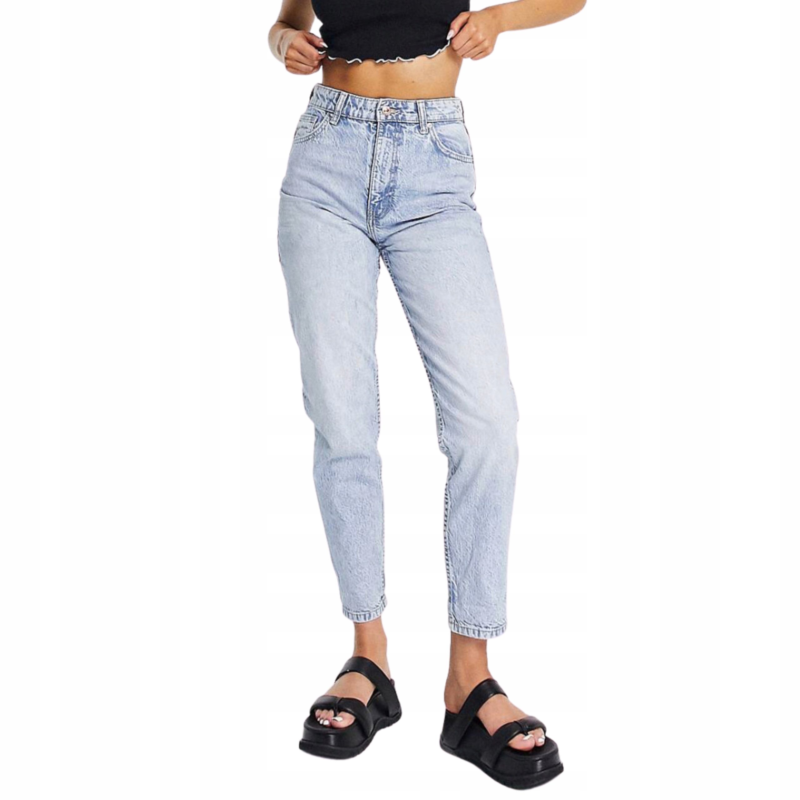 

Bershka Olivia jasne jeansy Mom vintage 38 petite