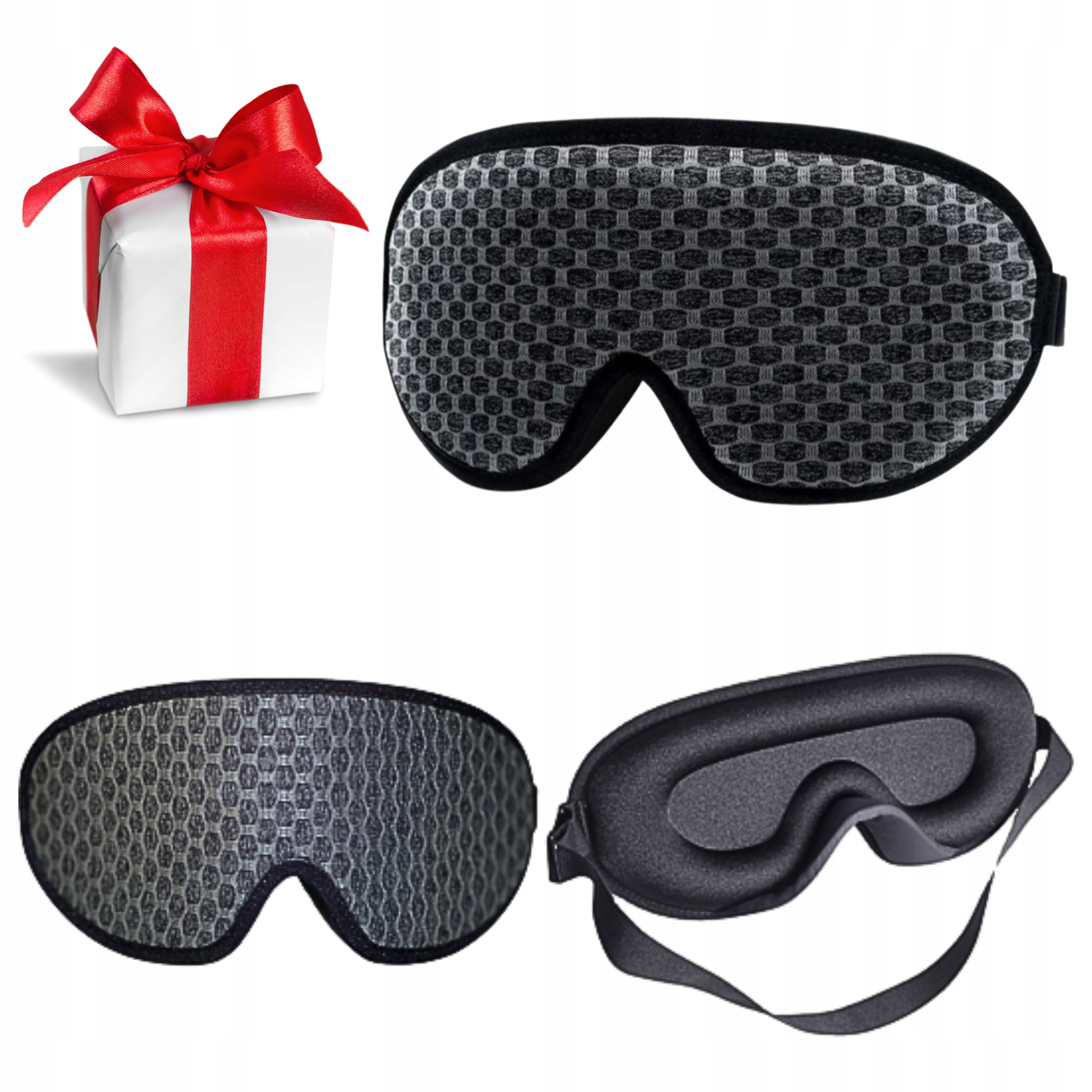 OPASKA MASKA NA OCZY 3D DO SPANIA ZACIEMNIAJĄCA Z REGULACJĄ DAMSKA MĘSKA Model OPASKA MASKA NA OCZY 3D DO SPANIA