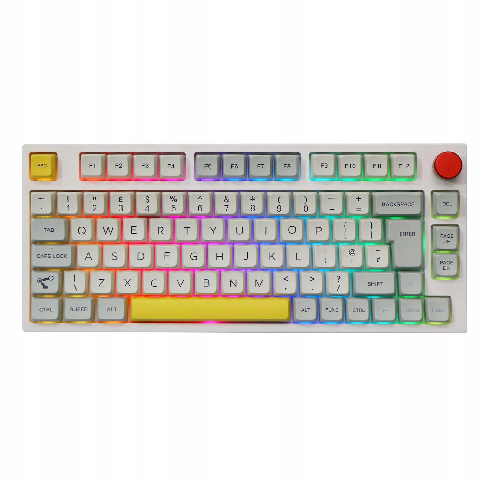 Klawiatura Epomaker TH80 Pro Hot Swap Rgb 75% Uk Iso (yelow Switches)