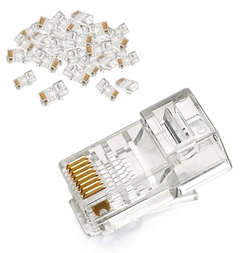 

Wtyk Wtyczki Sieciowe Internet CAT6 RJ45 8P8C X100