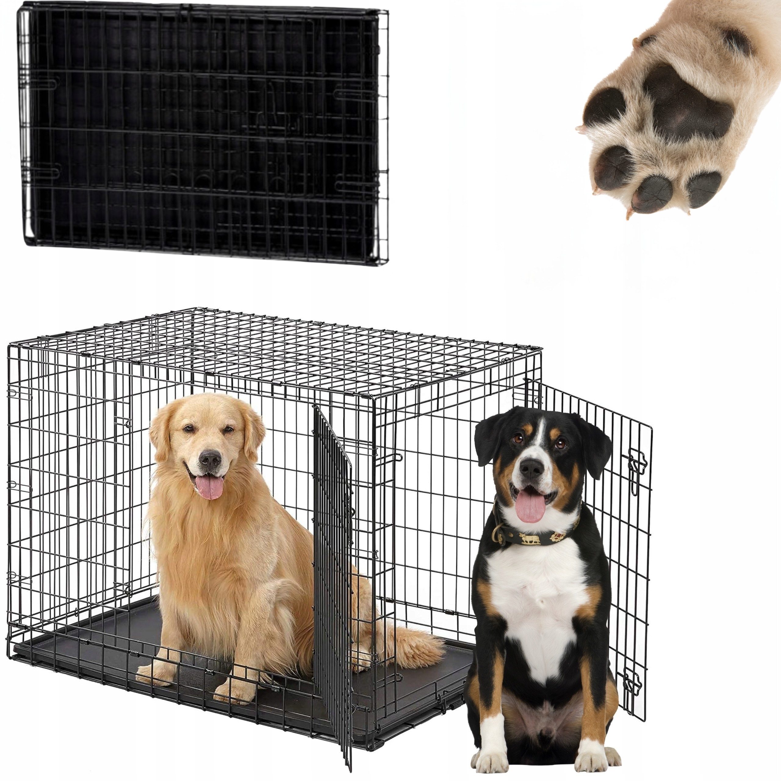 Kotec Pro Psa Kočku Kennelová Klec Přepravka Do Auta 75x54x62CM