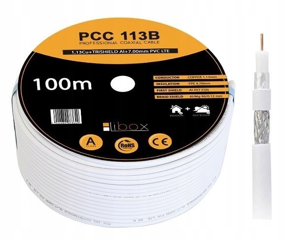 

Kabel Przewód Koncentryczny Antenowy PCC113B 100m