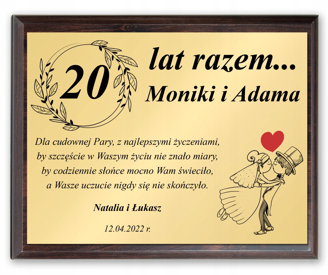 

Rocznica Ślubu Jubileusz 10 20 25 30 40 50