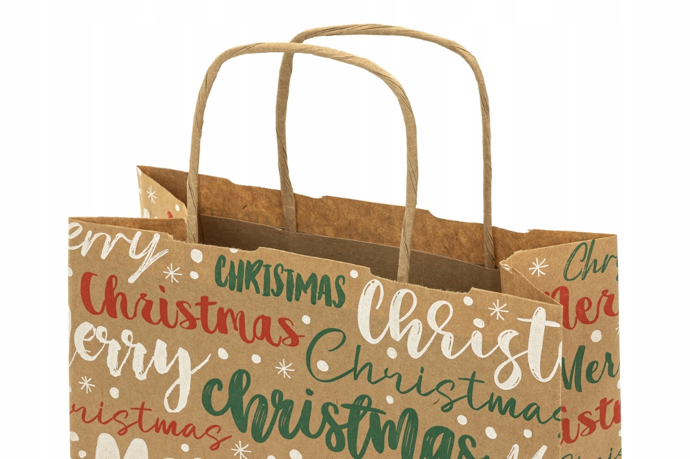 TORBY PAPIEROWE ŚWIATECZNE 18x8x22,5 cm NAPISY MERRY CHRISTMAS na PREZENTY Kod producenta PAK2058