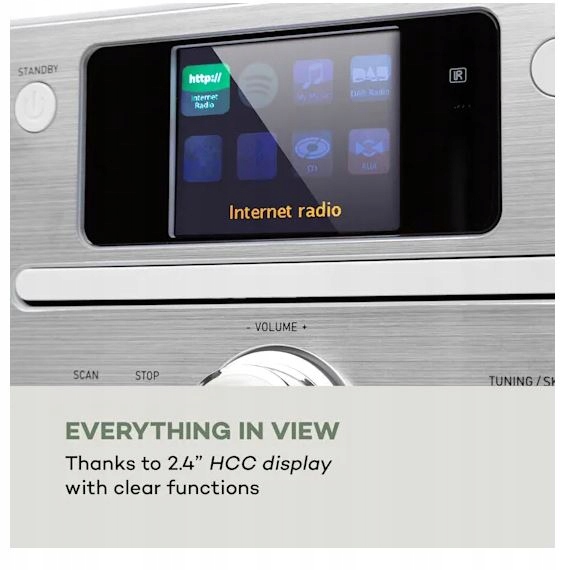 HARVARD WIEŻA SYSTEM KOMPAKTOWY RADIO INTERNETOWE DAB+ FM CD BLUETOOTH USB Marka Auna
