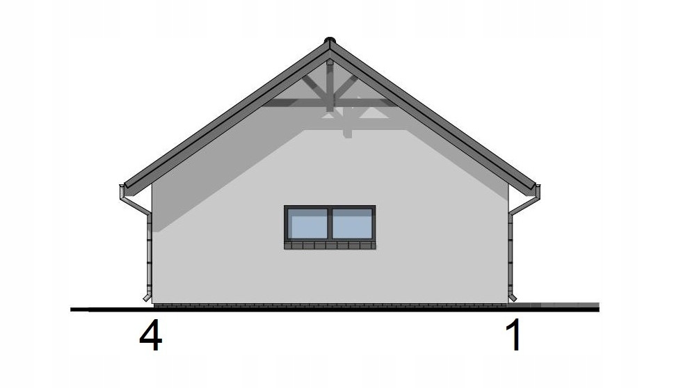 PROJEKT GARAŻU DWUSTANOWISKOWEGO G213 Spad dachu dach dwuspadowy