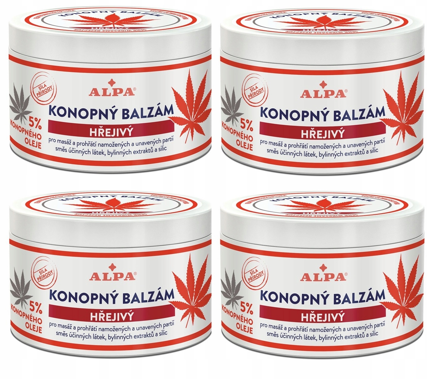

4 szt Alpa Rozgrzewający Balsam konopn