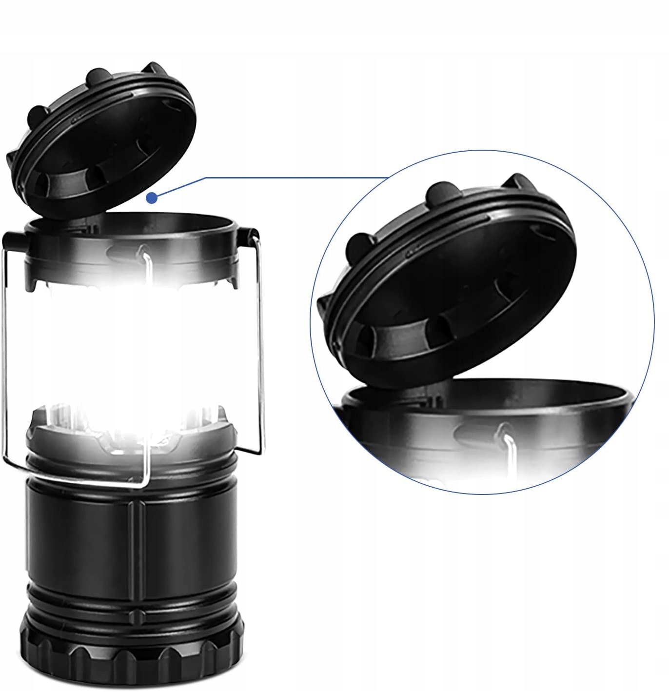 LAMPA KEMPINGOWA×2 LED SKŁADANY DO POWIESZENIA 5W Model LAMPA KEMPINGOWA